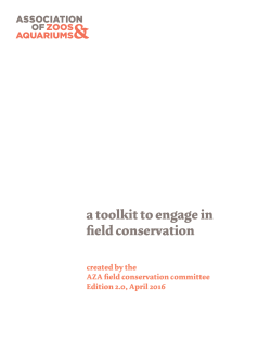 a toolkit to engage in field conservation