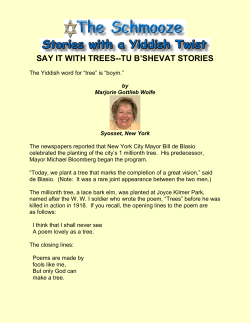 say it with trees--tu b`shevat stories