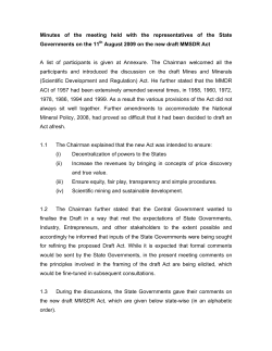 Minutes of the meeting held with the representatives of the State