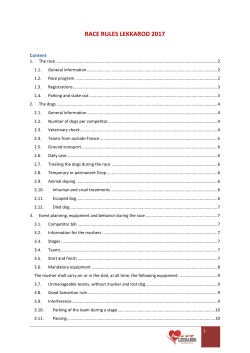 RACE RULES LEKKAROD 2017