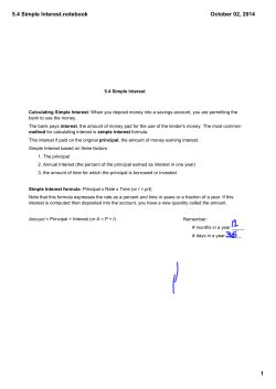 5.4 Simple Interest.notebook