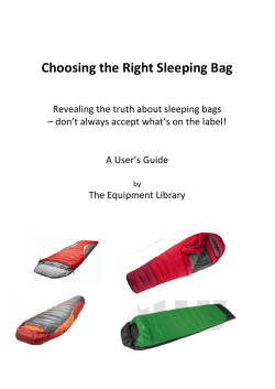 Choosing the Right Sleeping Bag