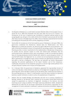 the case here - European Law Moot Court
