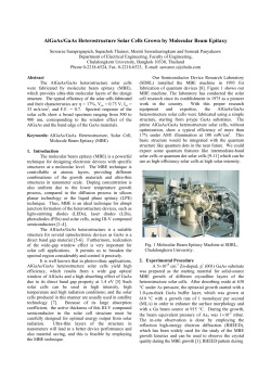 AlGaAs/GaAs Heterostructure Solar Cells Grown by