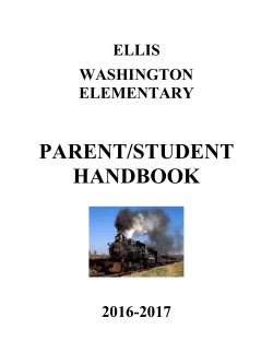 PARENT/STUDENT HANDBOOK