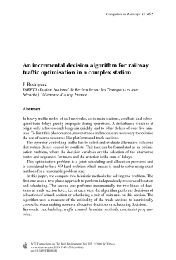 An incremental decision algorithm for railway traffic