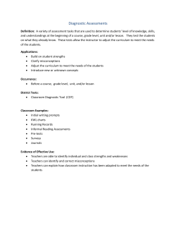 Diagnostic Assessments