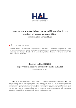 Language and colonialism. Applied linguistics in the context of