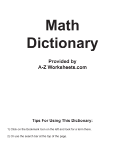 Math Dictionary