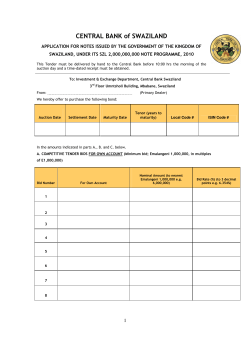 Form - Central Bank of Swaziland