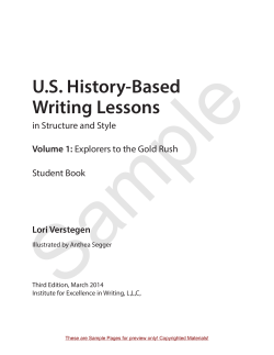 US History-Based Writing Lessons