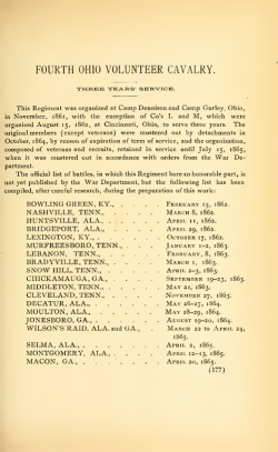 4th Ohio Cavalry Soldier Roster