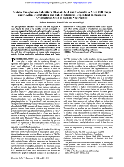 Protein Phosphatase Inhibitors Okadaic Acid and