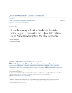 Ocean Economy Valuation Studies in the Asia