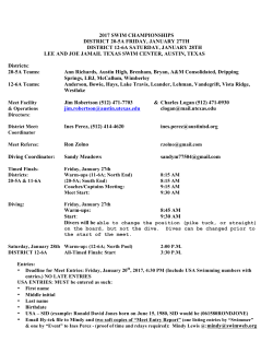 2017 SWIM CHAMPIONSHIPS DISTRICT 20