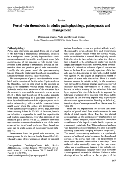 Portal vein thrombosis in adults