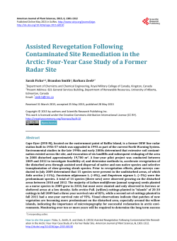 Assisted Revegetation Following Contaminated Site Remediation in