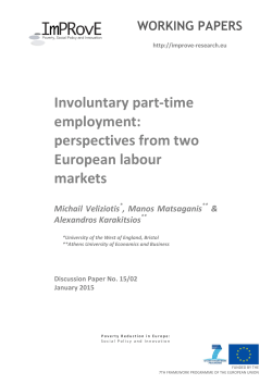 Involuntary part-time employment: perspectives from two European