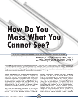 using paper clips to help students learn how electron mass was first