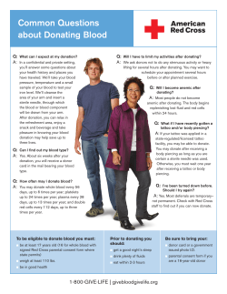 Common Questions about Donating Blood