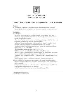 Prevention of Sexual Harassment