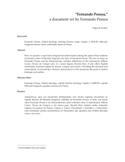 Fernando Pessoa - Brown University