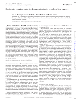 Oculomotor selection underlies feature retention in visual working