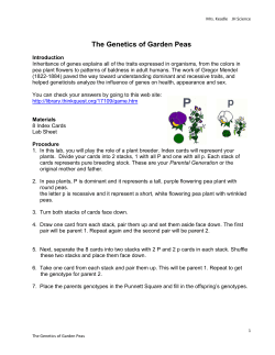 The Genetics of Garden Peas