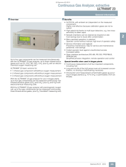 Siemens Ultramat 23 Gas Analyzer Specification Datasheet