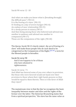 Interpretation and slavery &ndash; Muslim texts