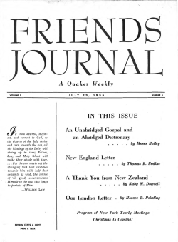 IN THIS ISSUE An Unabridged Gospel and an Abridged Dictionary