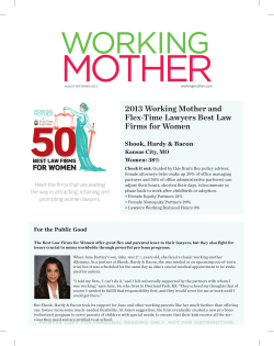 2013 Working Mother and Flex-Time Lawyers Best Law Firms for
