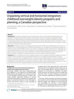 Unpacking vertical and horizontal integration: childhood overweight