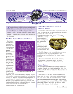 Special Edition Brochure - Central Branch Railroad