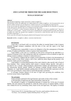 one cannot be tried for the same deed twice