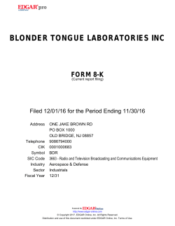 blonder tongue laboratories inc