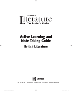 Active Learning and Note Taking Guide British Literature