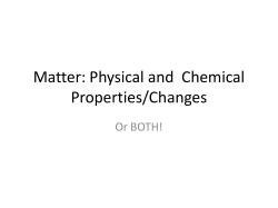 Matter Part 2 physical and chemical changes with separations