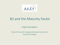 B2 and the maturity factor