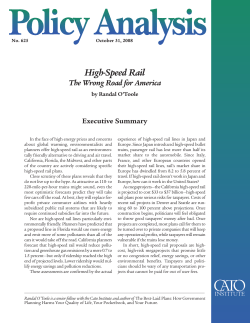 High-Speed Rail - Cato Institute