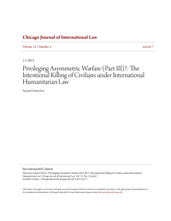 Privileging Asymmetric Warfare (Part III)?: The