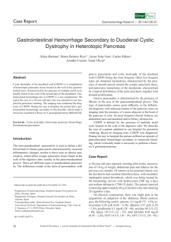 Gastrointestinal Hemorrhage Secondary to Duodenal Cystic