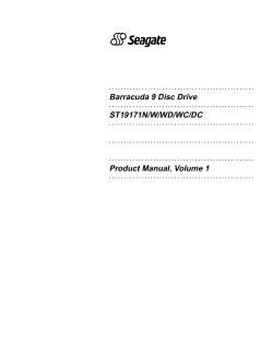 Barracuda 9 Disc Drive ST19171N/W/WD/WC/DC Product Manual