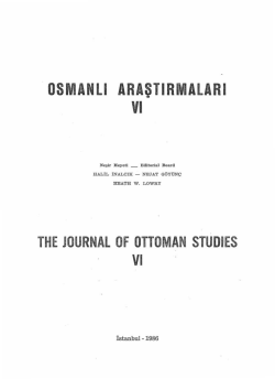 the journal of ottoman studies