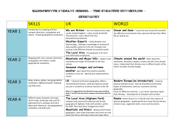 Georgraphy Whole School Curriculum April 25.4.16