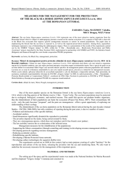 measures for the management for the protection of the black sea
