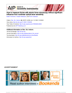 How to measure forces with atomic force microscopy without