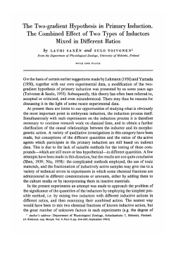 The Two-gradient Hypothesis in Primary Induction