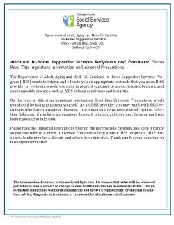 Attention In-Home Supportive Services Recipients and Providers