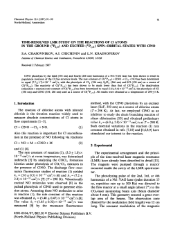 TIME-RESOLVED LMR STUDY ON THE REACTIONS OF Cl ATOMS